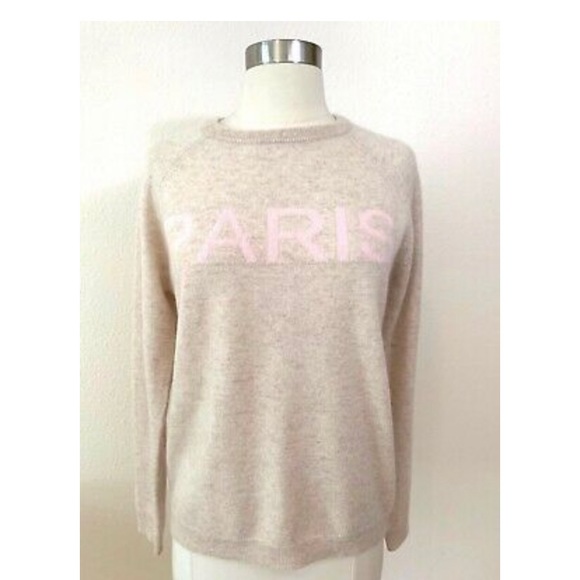 Philosophy cashmere W XS PARIS Sweater oatmeal heather/pink lily. Never worn - Picture 1 of 5